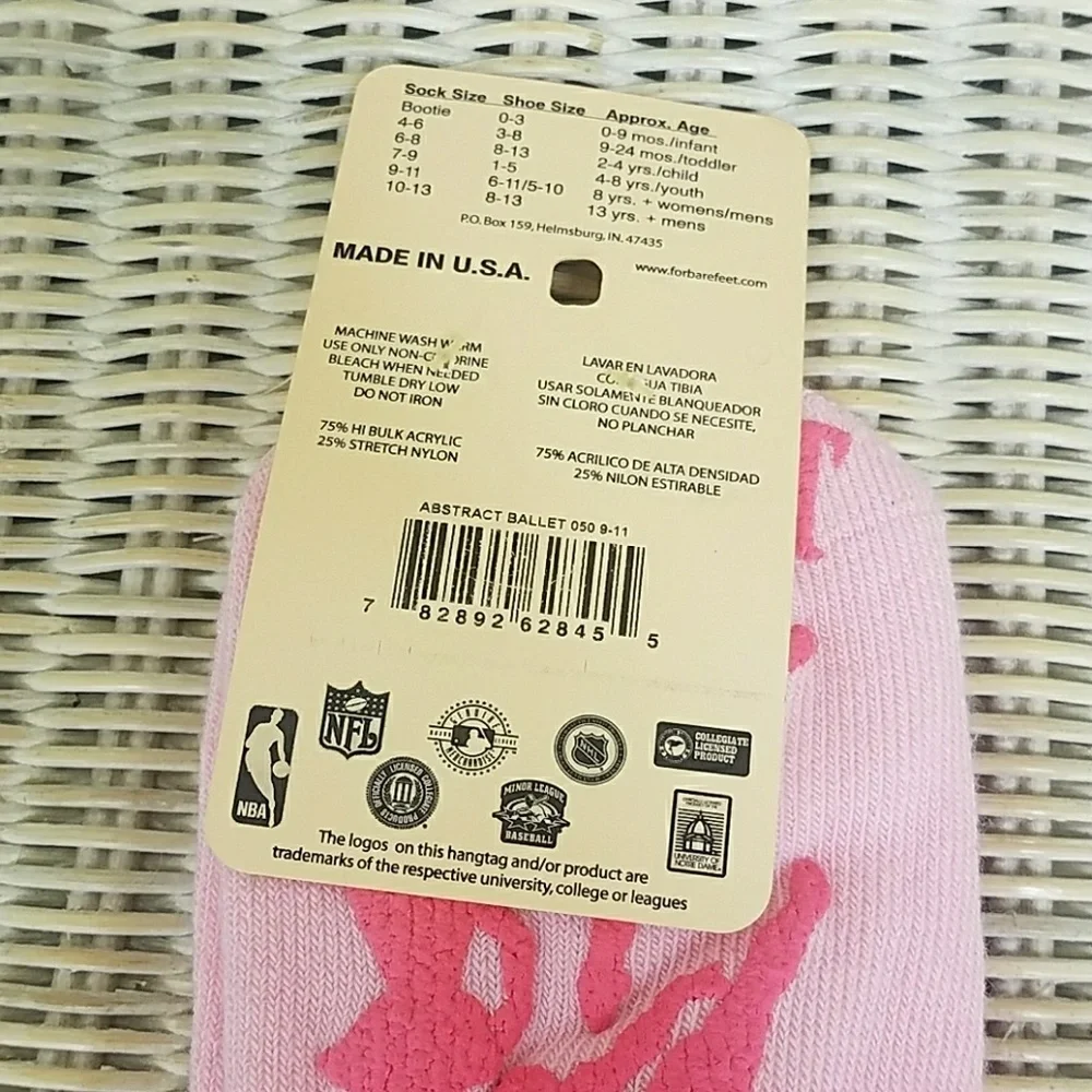 Ballet Themed Slipper Socks, NWT
